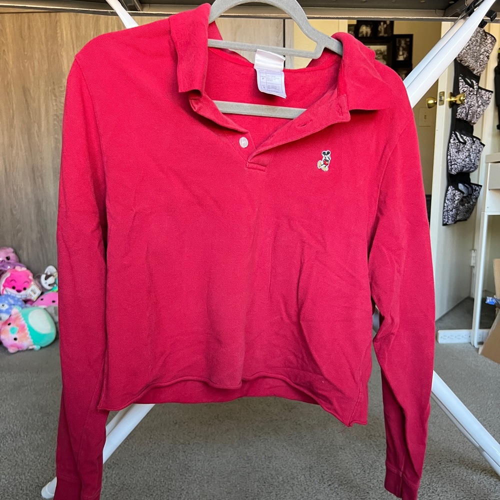 DISNEY RED CROPPED POLO ❤️